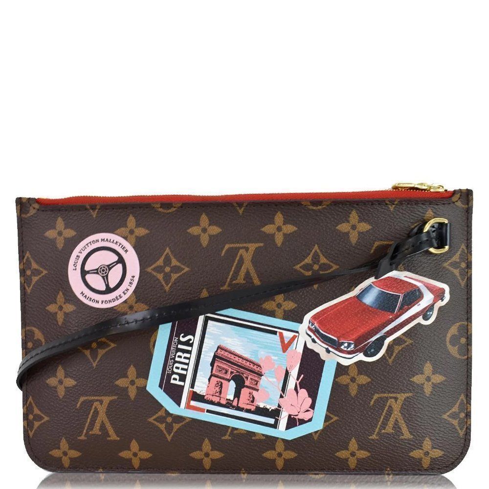 Louis Vuitton MY LV WORLD TOUR Pochette Monogram Canvas In Like New Condition